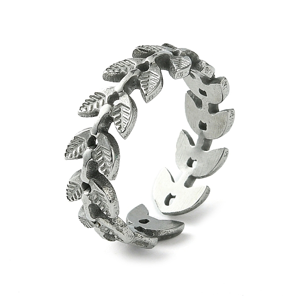 PandaHall 304 Stainless Steel Open Cuff Ring, Hollow Leaf, Stainless Steel Color, US Size 6 3/4(17.1mm) 304 Stainless Steel Leaf
PandaHall 304 Stainless Steel Open Cuff Ring, Hollow Leaf, Stainless Steel Color, US Size 6 3/4(17.1mm) 304 Stainless Steel Leaf