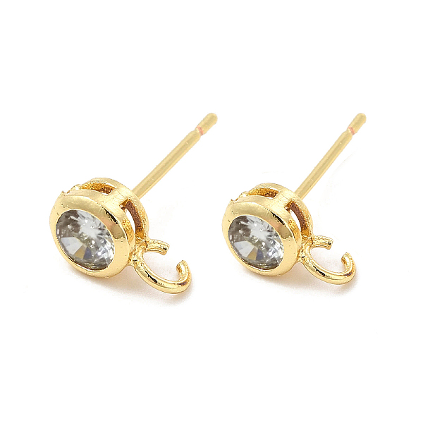 PandaHall Brass Micro Pave Cubic Zirconia Stud Earring Findings, with Vertical Loops, Flat Round, Real 18K Gold Plated, Cadmium Free & Lead..., Clear
PandaHall Brass Micro Pave Cubic Zirconia Stud Earring Findings, with Vertical Loops, Flat Round, Real 18K Gold Plated, Cadmium Free & Lead..., Clear