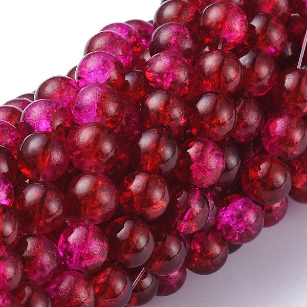 PandaHall Crackle Glass Beads Strands, Round, FireBrick, 8mm, Hole: 1.3~1.6mm, 31.4 inch Glass Round Red
PandaHall Crackle Glass Beads Strands, Round, FireBrick, 8mm, Hole: 1.3~1.6mm, 31.4 inch Glass Round Red