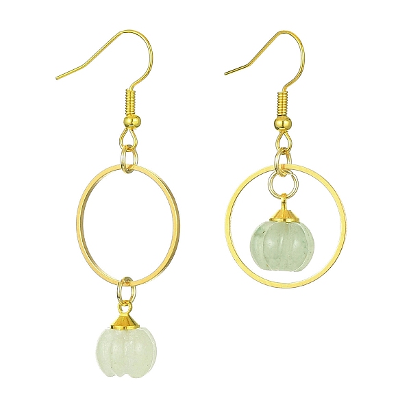 PandaHall Natural Green Aventurine Pumpkin with Ring Dangle Earrings, Iron Asymmetrical Earrings, 40~55.5x20mm Green Aventurine Pumpkin
PandaHall Natural Green Aventurine Pumpkin with Ring Dangle Earrings, Iron Asymmetrical Earrings, 40~55.5x20mm Green Aventurine Pumpkin