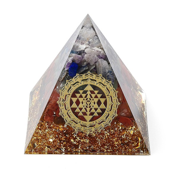 PandaHall Orgonite Pyramid Resin Energy Generators, Reiki Natural Mixed Stone Chips Inside for Home Office Desk Decoration, 59.5x59.5x59.5mm...
PandaHall Orgonite Pyramid Resin Energy Generators, Reiki Natural Mixed Stone Chips Inside for Home Office Desk Decoration, 59.5x59.5x59.5mm...