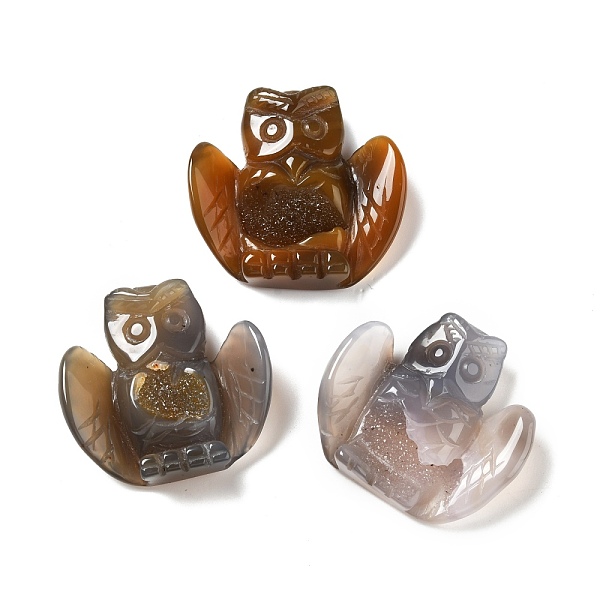 PandaHall Natural Brazilian Agate Display Decorations, Owl, 56~59x13~15x52.5~55.5mm Brazilian Agate Owl Multicolor
PandaHall Natural Brazilian Agate Display Decorations, Owl, 56~59x13~15x52.5~55.5mm Brazilian Agate Owl Multicolor