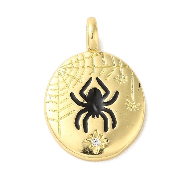 PandaHall Brass Micro Pave Cubic Zirconia Pendants, with Enamel, Real 18K Gold Plated, Oval, Spider, 25x17x6mm, Hole: 3.8mm Brass+Cubic..., Black
PandaHall Brass Micro Pave Cubic Zirconia Pendants, with Enamel, Real 18K Gold Plated, Oval, Spider, 25x17x6mm, Hole: 3.8mm Brass+Cubic..., Black