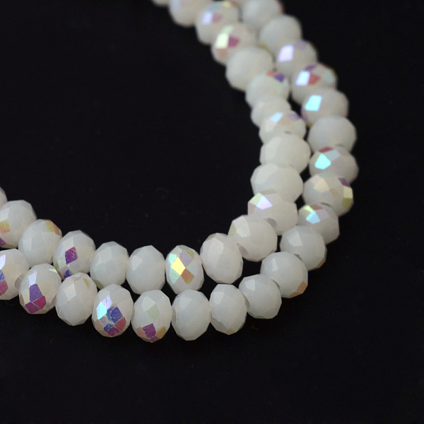 PandaHall Electroplate Solid Color Glass Rondelle Bead Strands, Half AB Color Plated, Faceted, WhiteSmoke, 12x8mm, Hole: 1mm, about..., White
PandaHall Electroplate Solid Color Glass Rondelle Bead Strands, Half AB Color Plated, Faceted, WhiteSmoke, 12x8mm, Hole: 1mm, about..., White