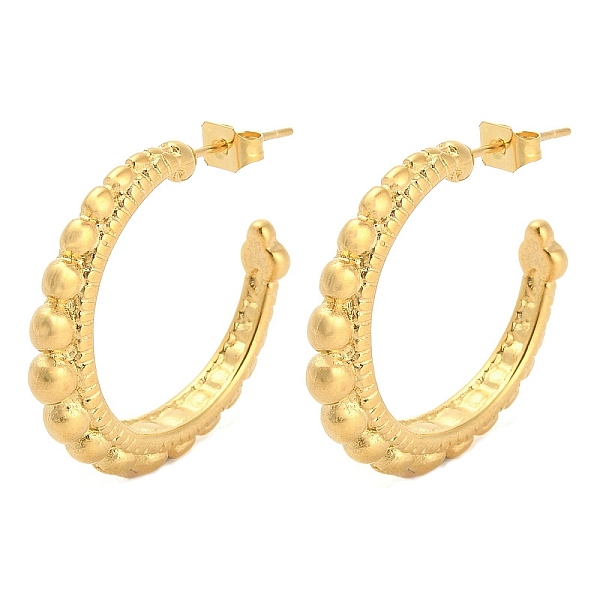 PandaHall Vacuum Plating 304 Stainless Steel Ring Stud Earrings, Half Hoop Earrings, Golden, 28x4.5mm 304 Stainless Steel Ring
PandaHall Vacuum Plating 304 Stainless Steel Ring Stud Earrings, Half Hoop Earrings, Golden, 28x4.5mm 304 Stainless Steel Ring