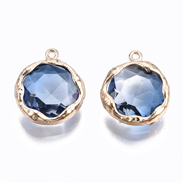PandaHall Two-Tone Faceted Glass Charms, with Brass Prong Settings, Flat Round, Light Gold, Marine Blue, 14x12x4.5mm, Hole: 1mm Brass+Glass...
PandaHall Two-Tone Faceted Glass Charms, with Brass Prong Settings, Flat Round, Light Gold, Marine Blue, 14x12x4.5mm, Hole: 1mm Brass+Glass...