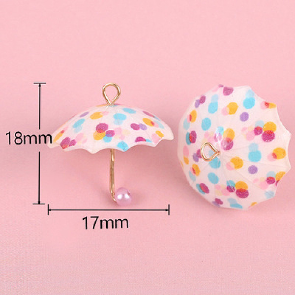 PandaHall Resin Pendants with Platinum Tone Iron Accessories, Bumbershoot Shape, Mixed Color, 21x19.5~20mm Iron+Resin Others Multicolor
PandaHall Resin Pendants with Platinum Tone Iron Accessories, Bumbershoot Shape, Mixed Color, 21x19.5~20mm Iron+Resin Others Multicolor