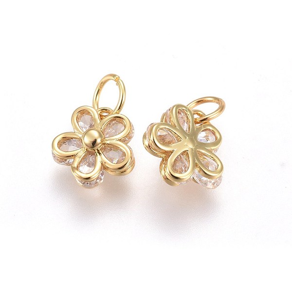 PandaHall Brass Cubic Zirconia Charms, Long-Lasting Plated, Flower, Clear, Real 18K Gold Plated, 9.8x9x4.2mm, Hole: 3.5mm Brass+Cubic...
PandaHall Brass Cubic Zirconia Charms, Long-Lasting Plated, Flower, Clear, Real 18K Gold Plated, 9.8x9x4.2mm, Hole: 3.5mm Brass+Cubic...
