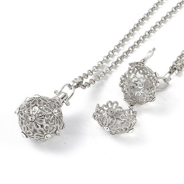 PandaHall Brass with Rhinestone Pendant Necklaces, Iron Rolo Chains, Round, Platinum, 32.01 inch(813mm) long, pendant: 39.5x28.5mm, 21.5mm..., Clear
PandaHall Brass with Rhinestone Pendant Necklaces, Iron Rolo Chains, Round, Platinum, 32.01 inch(813mm) long, pendant: 39.5x28.5mm, 21.5mm..., Clear