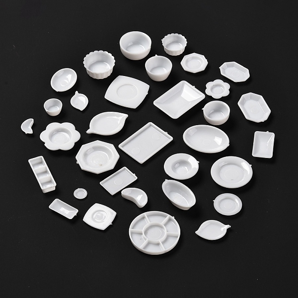 PandaHall 33Pcs DIY Plastic Miniature Tableware Plate Dishes Set, for Kitchen Children Toys, White, 10~35x10~28x2~10mm, 33pcs/set Plastic...
PandaHall 33Pcs DIY Plastic Miniature Tableware Plate Dishes Set, for Kitchen Children Toys, White, 10~35x10~28x2~10mm, 33pcs/set Plastic...