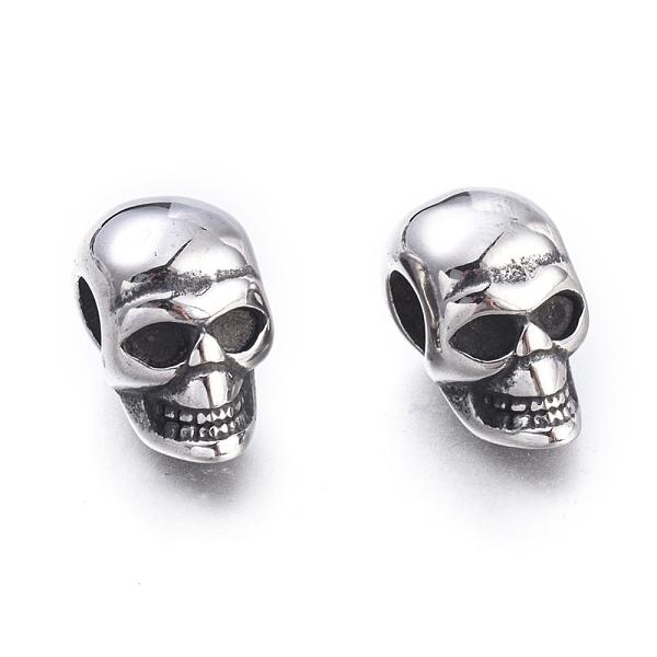 PandaHall Halloween 304 Stainless Steel European Beads, Large Hole Beads, Skull Head, Antique Silver, 16x9.5x13mm, Hole: 5mm 304 Stainless...
PandaHall Halloween 304 Stainless Steel European Beads, Large Hole Beads, Skull Head, Antique Silver, 16x9.5x13mm, Hole: 5mm 304 Stainless...