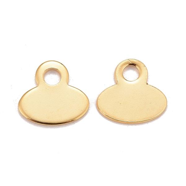 PandaHall 201 Stainless Steel Charms, Oval, Real 24k Gold Plated, 11x11.5x0.8mm, Hole: 2.5mm 201 Stainless Steel Oval
PandaHall 201 Stainless Steel Charms, Oval, Real 24k Gold Plated, 11x11.5x0.8mm, Hole: 2.5mm 201 Stainless Steel Oval