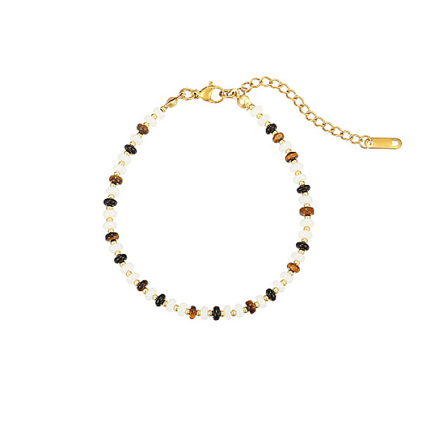 PandaHall Natural Tiger Eye Beaded Bracelets, with Stainless Steel Clasps, Real 18K Gold Plated, 6-3/4 inch(17cm) Tiger Eye
PandaHall Natural Tiger Eye Beaded Bracelets, with Stainless Steel Clasps, Real 18K Gold Plated, 6-3/4 inch(17cm) Tiger Eye