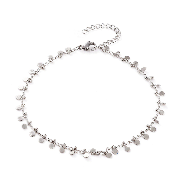 PandaHall Brass Flat Round Charm Anklets for Women Girls, with Curb Chains, Platinum, 8-7/8 inch(22.5cm) Brass
PandaHall Brass Flat Round Charm Anklets for Women Girls, with Curb Chains, Platinum, 8-7/8 inch(22.5cm) Brass