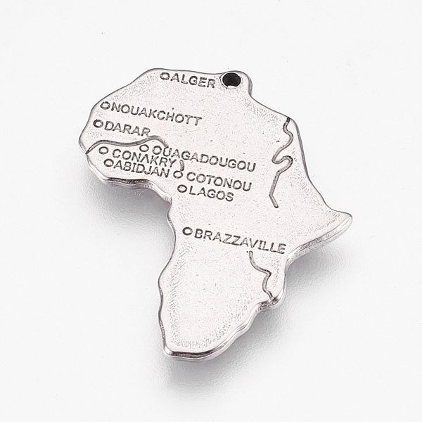 PandaHall 304 Stainless Steel Pendants, Map with Word, Stainless Steel Color, 30x25x2mm, Hole: 1.2mm 304 Stainless Steel Others
PandaHall 304 Stainless Steel Pendants, Map with Word, Stainless Steel Color, 30x25x2mm, Hole: 1.2mm 304 Stainless Steel Others