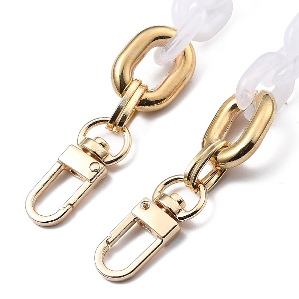PandaHall Bag Handles, with Acrylic & CCB Plastic Linking Rings and Zinc Alloy Swivel Clasps, for Bag Straps Replacement Accessories, White...
PandaHall Bag Handles, with Acrylic & CCB Plastic Linking Rings and Zinc Alloy Swivel Clasps, for Bag Straps Replacement Accessories, White...