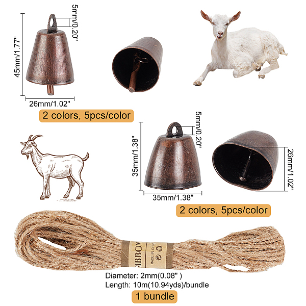 PandaHall AHADERMAKER DIY Bell Pendant Decoration Making Kit, Including 20Pcs 4 Styles Iron Bell Pendants, 1Bundle Jute Cord, Mixed Color...
PandaHall AHADERMAKER DIY Bell Pendant Decoration Making Kit, Including 20Pcs 4 Styles Iron Bell Pendants, 1Bundle Jute Cord, Mixed Color...