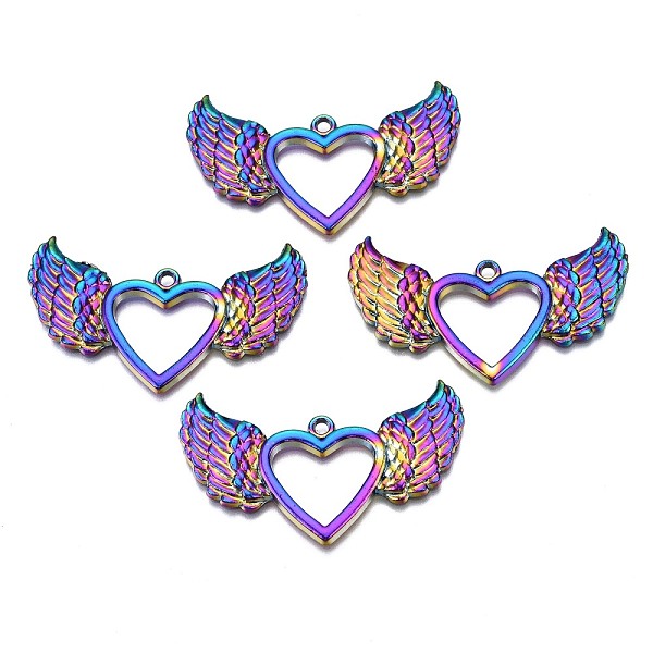 PandaHall Alloy Pendants, Cadmium Free & Nickel Free & Lead Free, Heart with Wing, Rainbow Color, 28x47x3mm, Hole: 2mm Alloy Heart
PandaHall Alloy Pendants, Cadmium Free & Nickel Free & Lead Free, Heart with Wing, Rainbow Color, 28x47x3mm, Hole: 2mm Alloy Heart