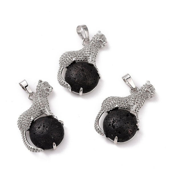 PandaHall Natural Lava Rock Pendants, with Brass Findings, Leopard, Platinum, 36.5x21.5x8.5mm, Hole: 5x8mm Lava Rock Leopard
PandaHall Natural Lava Rock Pendants, with Brass Findings, Leopard, Platinum, 36.5x21.5x8.5mm, Hole: 5x8mm Lava Rock Leopard
