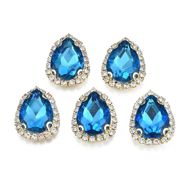PandaHall Sew on Rhinestone, Transparent Glass Rhinestone, with Brass Prong Settings, Faceted, Teardrop, Royal Blue, 23x17.5x6.5mm, Hole..., Clear
PandaHall Sew on Rhinestone, Transparent Glass Rhinestone, with Brass Prong Settings, Faceted, Teardrop, Royal Blue, 23x17.5x6.5mm, Hole..., Clear