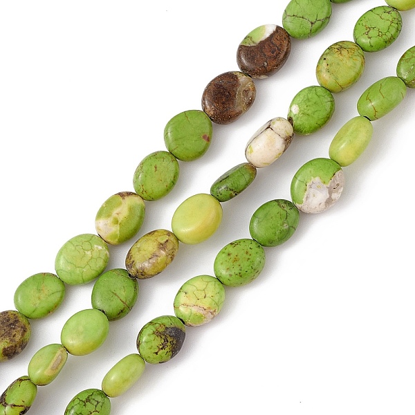 PandaHall Natural Turpuoise Beads Strands, Dyed, Flat Oval, Olive Drab, 9x7~8x3~4mm, Hole: 0.6mm, about 43pcs/strand, 15.35''~15.71''...
PandaHall Natural Turpuoise Beads Strands, Dyed, Flat Oval, Olive Drab, 9x7~8x3~4mm, Hole: 0.6mm, about 43pcs/strand, 15.35''~15.71''...