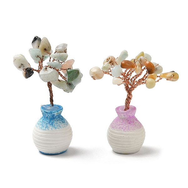 PandaHall Natural Gemstone Chips Tree of Life Decorations, Mini Ceramic Random Color Vase with Copper Wire Feng Shui Energy Stone Gift for...
PandaHall Natural Gemstone Chips Tree of Life Decorations, Mini Ceramic Random Color Vase with Copper Wire Feng Shui Energy Stone Gift for...