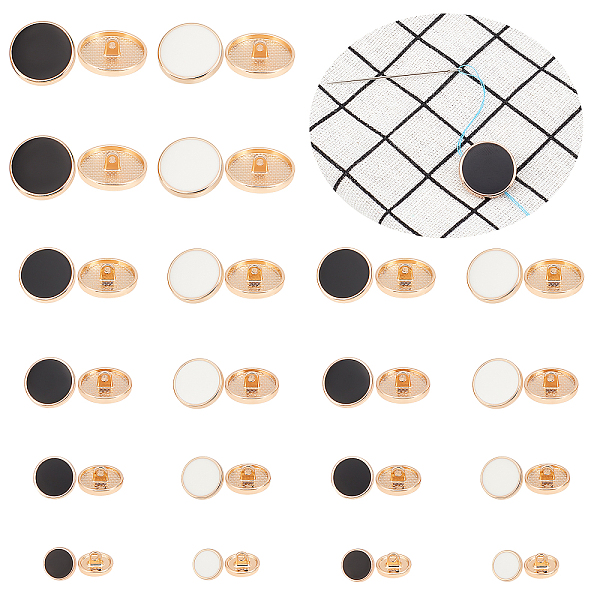 PandaHall AHADERMAKER 40Pcs 10 Style 1-Hole Alloy Shank Buttons, with Enamel, Flat Round, Mixed Color, 11~23x6.5~7mm, Hole: 2mm, 4pcs/style..., Multicolor
PandaHall AHADERMAKER 40Pcs 10 Style 1-Hole Alloy Shank Buttons, with Enamel, Flat Round, Mixed Color, 11~23x6.5~7mm, Hole: 2mm, 4pcs/style..., Multicolor