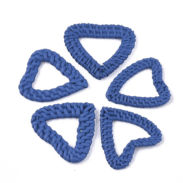 PandaHall Handmade Reed Cane/Rattan Woven Linking Rings, For Making Straw Earrings and Necklaces, Dyed, Heart, Blue, 37~45x40~48x4~6mm...
PandaHall Handmade Reed Cane/Rattan Woven Linking Rings, For Making Straw Earrings and Necklaces, Dyed, Heart, Blue, 37~45x40~48x4~6mm...