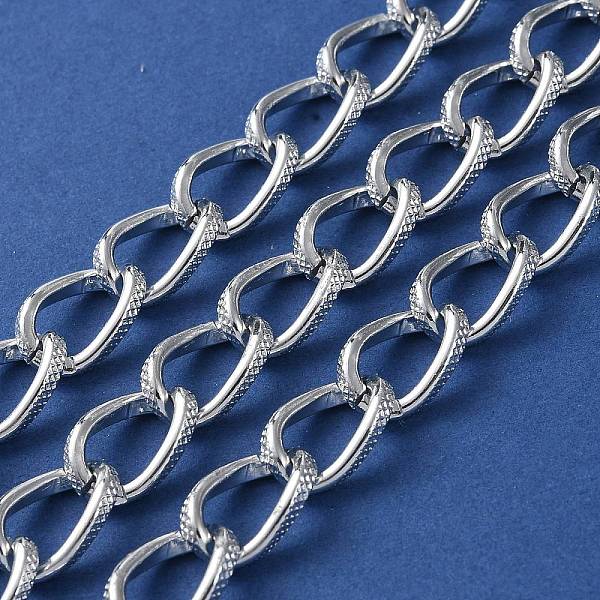PandaHall Oxidation Aluminum Textured Curb Chains, Twisted Chains, Unwelded, with Spool, Silver, 12.5x8.5x4.5mm, about 98.43 Feet(30m)/Roll...
PandaHall Oxidation Aluminum Textured Curb Chains, Twisted Chains, Unwelded, with Spool, Silver, 12.5x8.5x4.5mm, about 98.43 Feet(30m)/Roll...