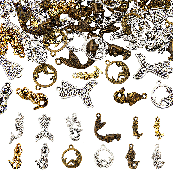 PandaHall DICOSMETIC 120Pcs 12 Style Tibetan Style Alloy Pendants, Mermaid, Mixed Color, 19.5~33x9~26x2~4mm, Hole: 1.5~2.5mm, 10pcs/style...
PandaHall DICOSMETIC 120Pcs 12 Style Tibetan Style Alloy Pendants, Mermaid, Mixed Color, 19.5~33x9~26x2~4mm, Hole: 1.5~2.5mm, 10pcs/style...