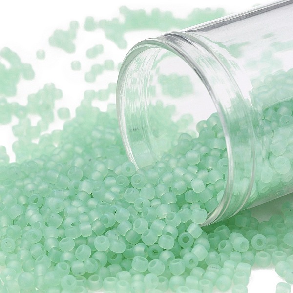 PandaHall TOHO Round Seed Beads, Japanese Seed Beads, Frosted, (144F) Ceylon Frost Celery, 11/0, 2.2mm, Hole: 0.8mm, about 1110pcs/10g Glass..., Green
PandaHall TOHO Round Seed Beads, Japanese Seed Beads, Frosted, (144F) Ceylon Frost Celery, 11/0, 2.2mm, Hole: 0.8mm, about 1110pcs/10g Glass..., Green