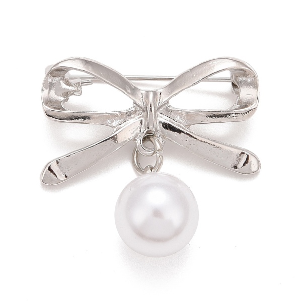 PandaHall Alloy Bowknot Brooch with Plastic Pearl, Creative Badge for Backpack Clothes, Platinum, 31x31.5x11.5mm, Pin: 0.7mm Alloy
PandaHall Alloy Bowknot Brooch with Plastic Pearl, Creative Badge for Backpack Clothes, Platinum, 31x31.5x11.5mm, Pin: 0.7mm Alloy