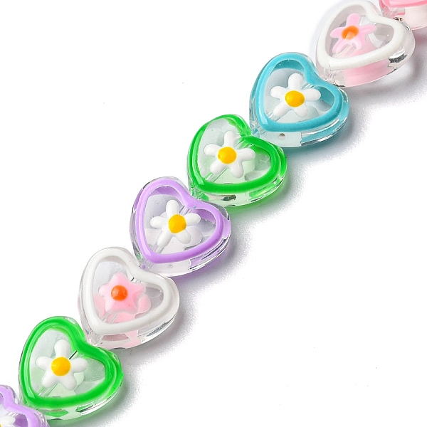 PandaHall Handmade Lampwork Beads Strands, with Enamel, Heart with Flower, Mixed Color, 12x12x7mm, Hole: 1.2mm, about 30pcs/strand, 12.80''..., Multicolor
PandaHall Handmade Lampwork Beads Strands, with Enamel, Heart with Flower, Mixed Color, 12x12x7mm, Hole: 1.2mm, about 30pcs/strand, 12.80''..., Multicolor