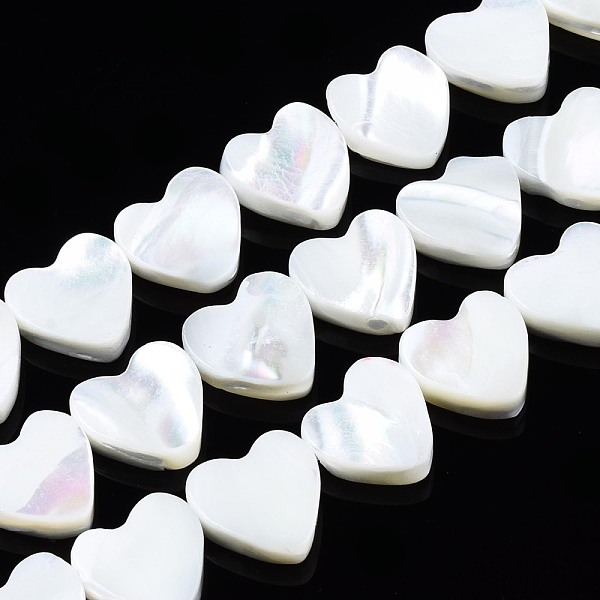 PandaHall Natural Trochid Shell/Trochus Shell Beads Strands, Bleach, Heart, White, 10x10x3mm, Hole: 0.8mm, about 39~41pcs/strand, 15.55...
PandaHall Natural Trochid Shell/Trochus Shell Beads Strands, Bleach, Heart, White, 10x10x3mm, Hole: 0.8mm, about 39~41pcs/strand, 15.55...