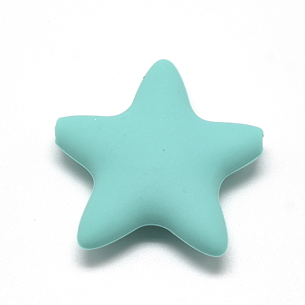 PandaHall Food Grade Eco-Friendly Silicone Focal Beads, Chewing Beads For Teethers, DIY Nursing Necklaces Making, Star, Cyan, 37x36x10mm...
PandaHall Food Grade Eco-Friendly Silicone Focal Beads, Chewing Beads For Teethers, DIY Nursing Necklaces Making, Star, Cyan, 37x36x10mm...