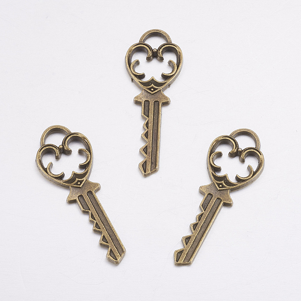 PandaHall Alloy Key Pendants, Lead Free and Cadmium Free, Antique Bronze Color, about 38mm long, 13mm wide, 1.5mm thick Alloy Key
PandaHall Alloy Key Pendants, Lead Free and Cadmium Free, Antique Bronze Color, about 38mm long, 13mm wide, 1.5mm thick Alloy Key