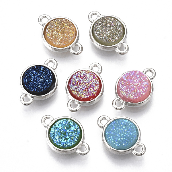 PandaHall Alloy Links, with Druzy Resin Cabochons, Flat Round, Platinum, Mixed Color, 15x10x4.5mm, Hole: 1.4mm Alloy+Resin Flat Round..., Multicolor
PandaHall Alloy Links, with Druzy Resin Cabochons, Flat Round, Platinum, Mixed Color, 15x10x4.5mm, Hole: 1.4mm Alloy+Resin Flat Round..., Multicolor