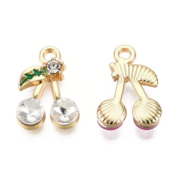 PandaHall Alloy Rhinestone Pendants, with Enamel, Light Gold, Cherry, Crystal, 17x12x4mm, Hole: 1.6mm Alloy Rhinestone+Enamel Cherry Green
PandaHall Alloy Rhinestone Pendants, with Enamel, Light Gold, Cherry, Crystal, 17x12x4mm, Hole: 1.6mm Alloy Rhinestone+Enamel Cherry Green