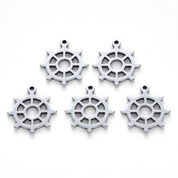 PandaHall 201 Stainless Steel Pendants, Laser Cut, Helm, Stainless Steel Color, 17x15x1mm, Hole: 1.2mm 201 Stainless Steel Anchor & Helm
PandaHall 201 Stainless Steel Pendants, Laser Cut, Helm, Stainless Steel Color, 17x15x1mm, Hole: 1.2mm 201 Stainless Steel Anchor & Helm