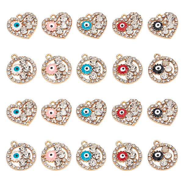 PandaHall 40Pcs 10 Style Rack Alloy Enamel Pendants, with Crystal Rhinestone, Cadmium Free & Nickel Free & Lead Free, Light Gold, Heart &..., Multicolor
PandaHall 40Pcs 10 Style Rack Alloy Enamel Pendants, with Crystal Rhinestone, Cadmium Free & Nickel Free & Lead Free, Light Gold, Heart &..., Multicolor