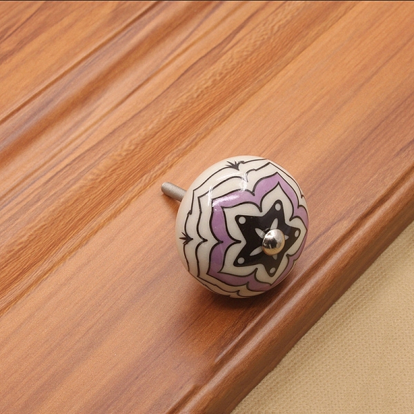 PandaHall Flower Pattern Porcelain Drawer Knobs, with Metal Finding, Pumpkin Cabinet Handle, Orchid, 40x26mm Porcelain Flower Purple
PandaHall Flower Pattern Porcelain Drawer Knobs, with Metal Finding, Pumpkin Cabinet Handle, Orchid, 40x26mm Porcelain Flower Purple