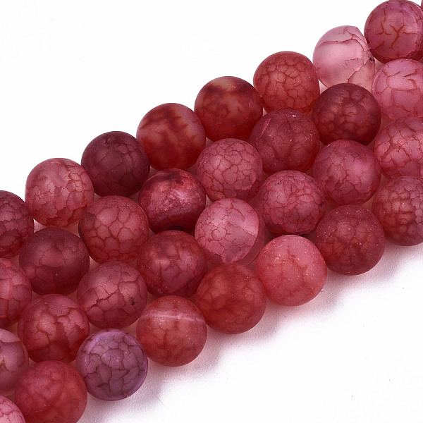 PandaHall Natural Crackle Agate Beads Strands, Frosted, Dyed & Heated, Round, Cerise, 8mm, Hole: 1mm, about 47~48pcs/strand, 14.96~14.57..., Red
PandaHall Natural Crackle Agate Beads Strands, Frosted, Dyed & Heated, Round, Cerise, 8mm, Hole: 1mm, about 47~48pcs/strand, 14.96~14.57..., Red