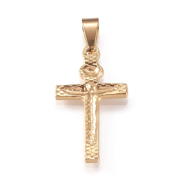 PandaHall 201 Stainless Steel Pendants, For Easter, Crucifix Cross, Golden, 29x17x2.5mm, Hole: 9x3mm 201 Stainless Steel Cross
PandaHall 201 Stainless Steel Pendants, For Easter, Crucifix Cross, Golden, 29x17x2.5mm, Hole: 9x3mm 201 Stainless Steel Cross