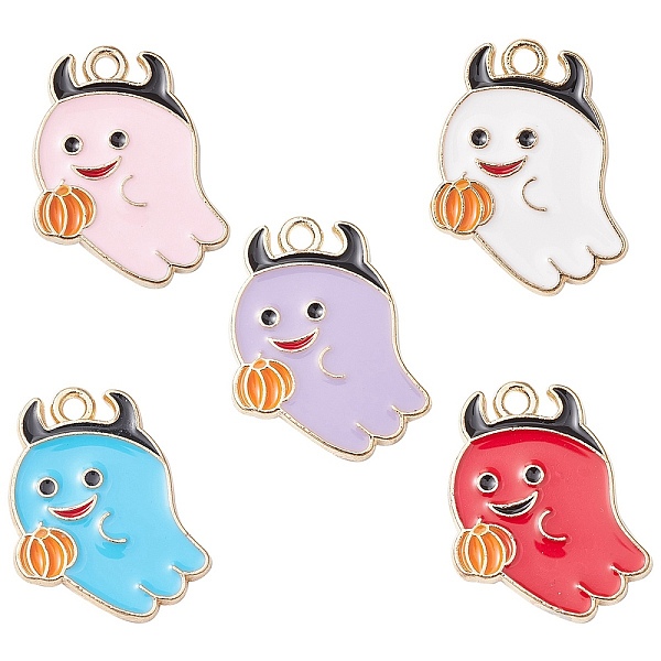 PandaHall 20Pcs 5 Colors Halloween Alloy Enamel Pendants, Ghost Charm, Mixed Color, 21x17x1.5mm, Hole: 1.8mm, 4pcs/color Alloy+Enamel Ghost..., Multicolor
PandaHall 20Pcs 5 Colors Halloween Alloy Enamel Pendants, Ghost Charm, Mixed Color, 21x17x1.5mm, Hole: 1.8mm, 4pcs/color Alloy+Enamel Ghost..., Multicolor