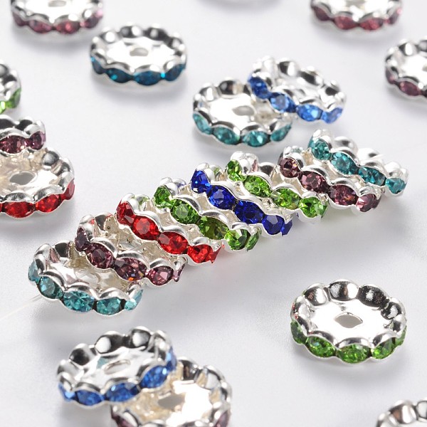PandaHall Grade A Brass Rhinestone Spacer Beads, Basketball Wives Spacer Beads for Jewelry Making, Mixed Color, Rondelle, Nickel Free..., Multicolor
PandaHall Grade A Brass Rhinestone Spacer Beads, Basketball Wives Spacer Beads for Jewelry Making, Mixed Color, Rondelle, Nickel Free..., Multicolor