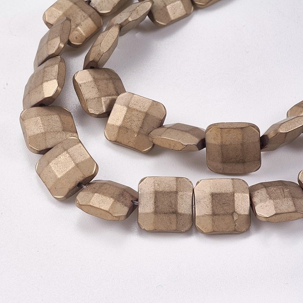 PandaHall Electroplated Non-magnetic Synthetic Hematite Beads Strands, Frosted, Faceted, Square, Antique Bronze Plated, 10x10x4mm, Hole...
PandaHall Electroplated Non-magnetic Synthetic Hematite Beads Strands, Frosted, Faceted, Square, Antique Bronze Plated, 10x10x4mm, Hole...