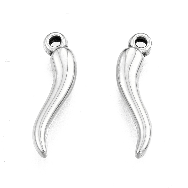 PandaHall 201 Stainless Steel Pendants, Horn of Plenty, Italian Horn Cornicello, Stainless Steel Color, 20x5.5x3mm, Hole: 1.5mm 201...
PandaHall 201 Stainless Steel Pendants, Horn of Plenty, Italian Horn Cornicello, Stainless Steel Color, 20x5.5x3mm, Hole: 1.5mm 201...