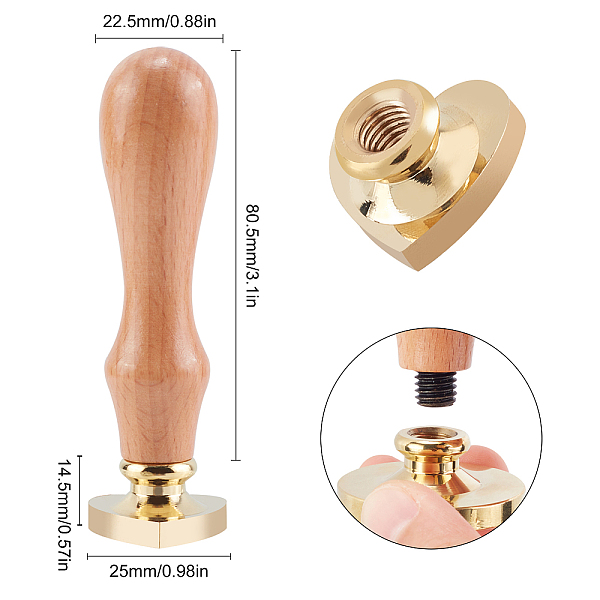 PandaHall DIY Scrapbook, Brass Wax Seal Stamp with Handle, Wood Grain Pattern, 2.5cm Brass Others
PandaHall DIY Scrapbook, Brass Wax Seal Stamp with Handle, Wood Grain Pattern, 2.5cm Brass Others