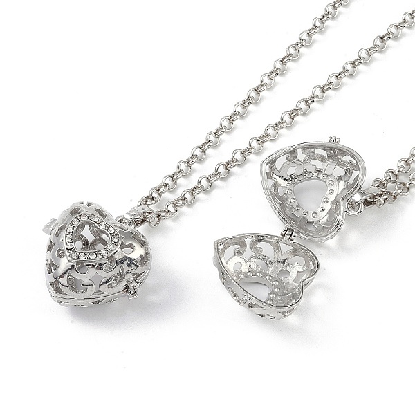 PandaHall Brass with Rhinestone Pendant Necklaces, Iron Rolo Chains, Heart, Platinum, 32.48 inch(825mm) Brass Heart Clear
PandaHall Brass with Rhinestone Pendant Necklaces, Iron Rolo Chains, Heart, Platinum, 32.48 inch(825mm) Brass Heart Clear