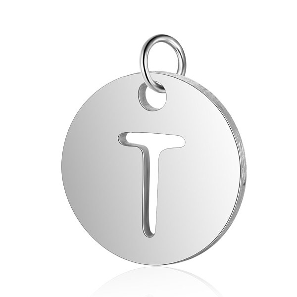 PandaHall 304 Stainless Steel Charms, Flat Round with Letter, Stainless Steel Color, Letter.T, 12x1mm, Hole: 2.5mm 304 Stainless Steel...
PandaHall 304 Stainless Steel Charms, Flat Round with Letter, Stainless Steel Color, Letter.T, 12x1mm, Hole: 2.5mm 304 Stainless Steel...